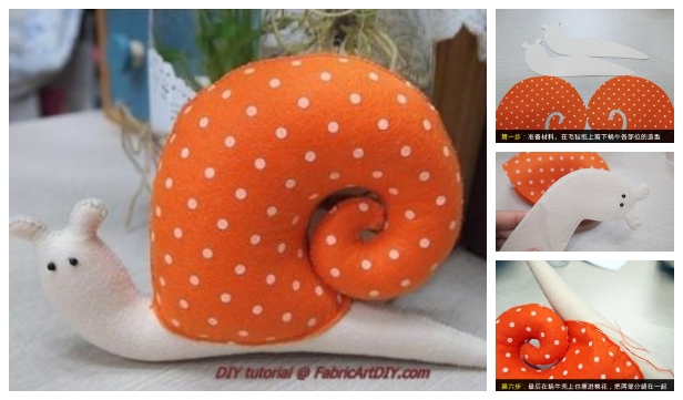 DIY Lovely Snail Decorative Pillow Free Sewing Pattern & Tutorial