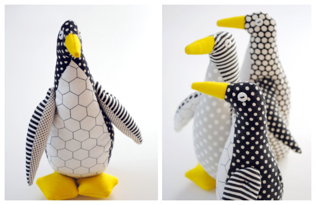 DIY Stuffed Penguin Toy Free Sew Pattern & Tutorial