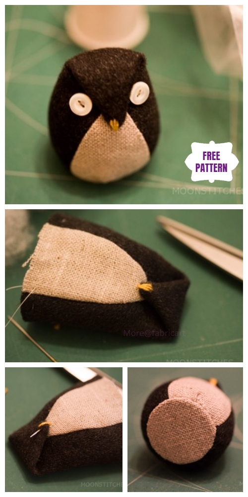 DIY Fabric Softy Kawaii Owl Free Sew Pattern & Tutorial 