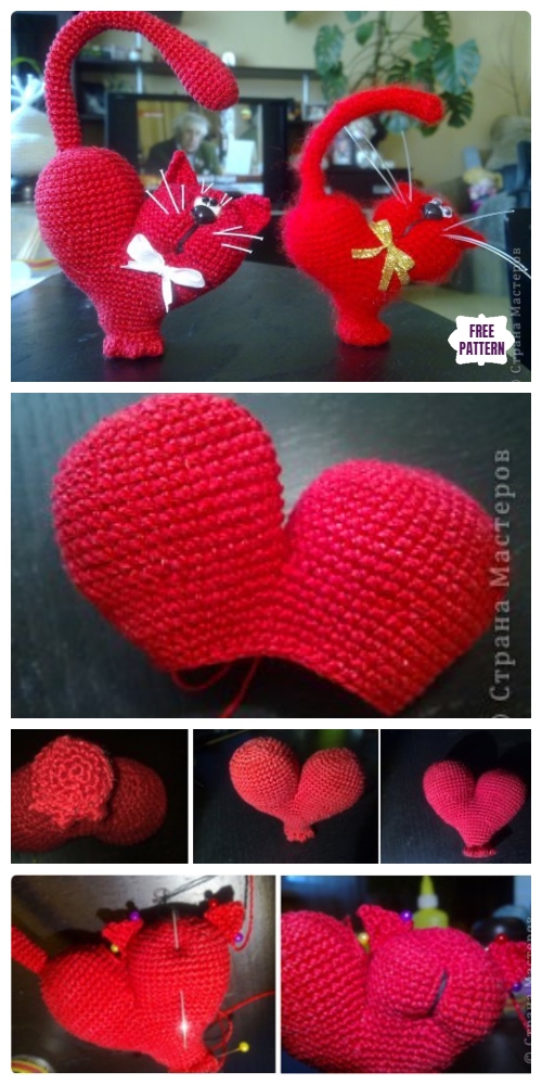 Crochet Valentine Cat Amigurumi Free Pattern