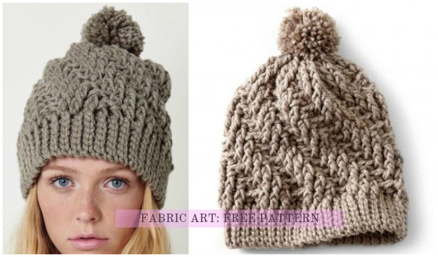 Crochet Stepping Texture Winter Hat Free Pattern With Video