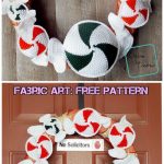 Crochet Peppermint Candies Wreath Free Pattern