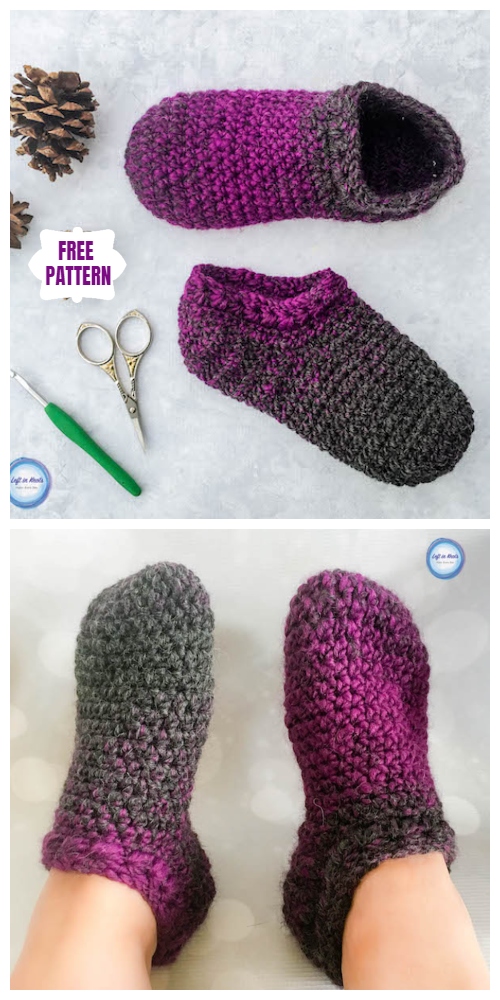 Crochet Star Gazer's Slipper Socks & Mittens Free Pattern