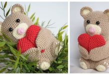 Crochet Valentine Heart Teddy Bear Amigurumi Free Pattern Crochet Valentine Heart Teddy Bear Amigurumi Free Pattern