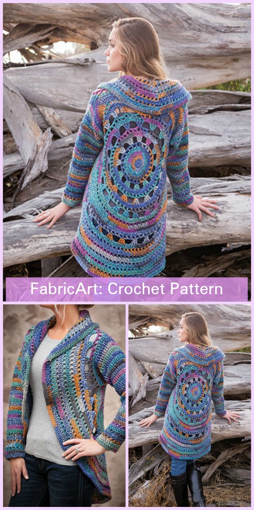 Crochet Harbor Lights Circle Jacket Crochet Pattern