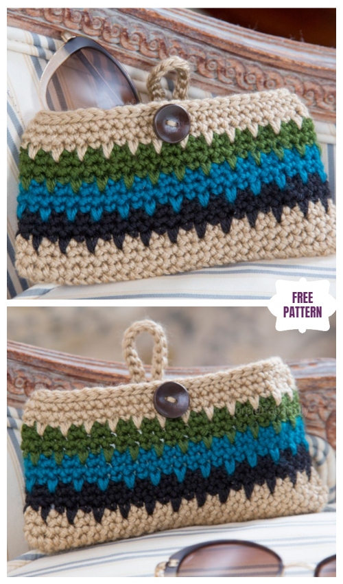 fabartdiy Crochet Leap Stitch Dynamite Eyeglass Case Free Crochet Pattern f1