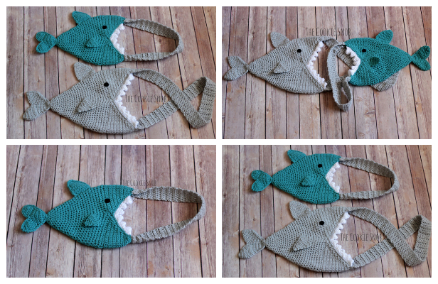 Crochet Kids Shark Bag Free Pattern