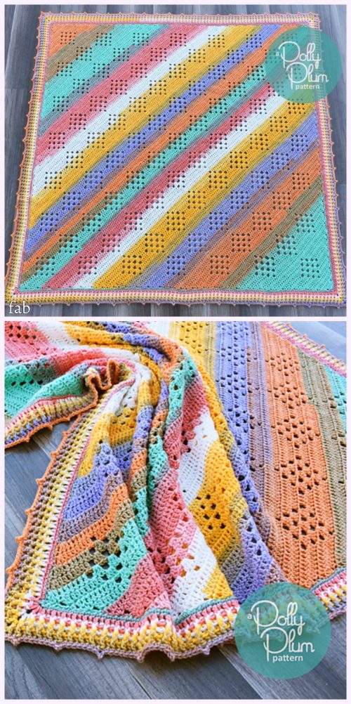 Crochet Granny in the Sky with Diamonds Blanket Pattern