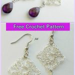 Crochet Wire Granny Square Earrings Free Pattern