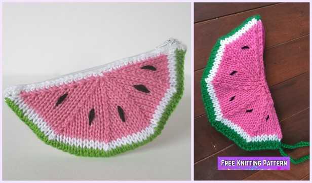 Knit Watermelon Purse Free Knitting Pattern