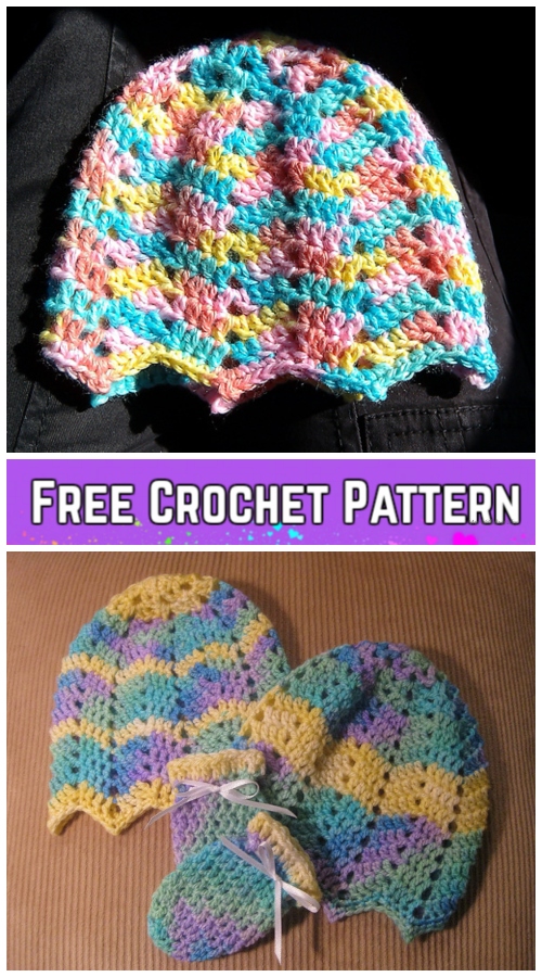Baby Ripple Baby Beanie Hat Crochet Free Pattern