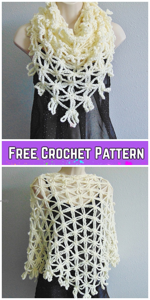 Star Stitch Chain Shawl Free Crochet Pattern - Video