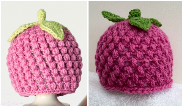 Crochet Baby Raspberry Hat Free Crochet Pattern