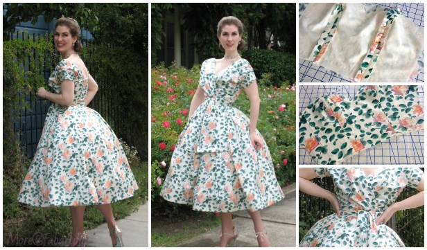 DIY Dior-Inspired Vintage Dress Free Sewing Pattern