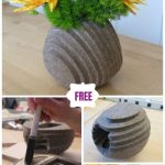 No-Sew Layered Felt Vase DIY Tutorial