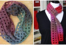 Windowpane Scarf Crochet Free Pattern Windowpane Scarf Crochet Free Pattern