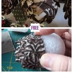 No-Sew Fabric Pine Cone Christmas Ornament DIY Tutorial