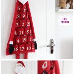 DIY Fabric Santa Advent Calendar Sew Free Pattern & Tutorial