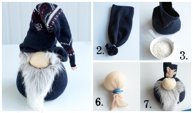 DIY Christmas Sock Gnome Doll Sew Pattern & Tutorial