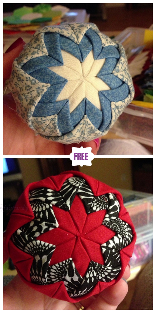 No-Sew Quilted Christmas Ornaments DIY Tutorial