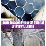 DIY Hexagon Jean Pillow Sew Free Pattern & Tutorial