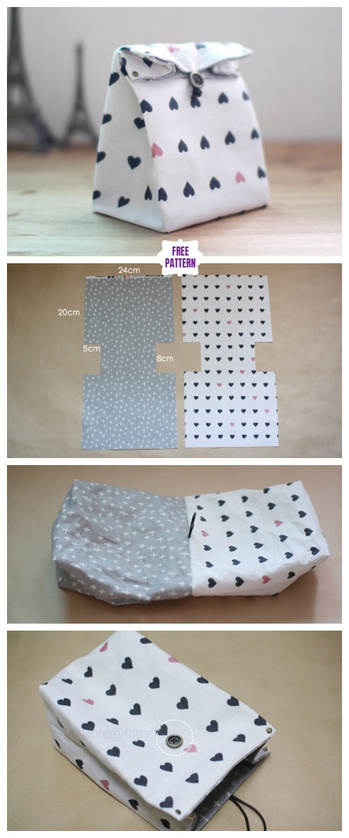 DIY Classic Fabric Gift Bag Free Sew Pattern & Tutorial