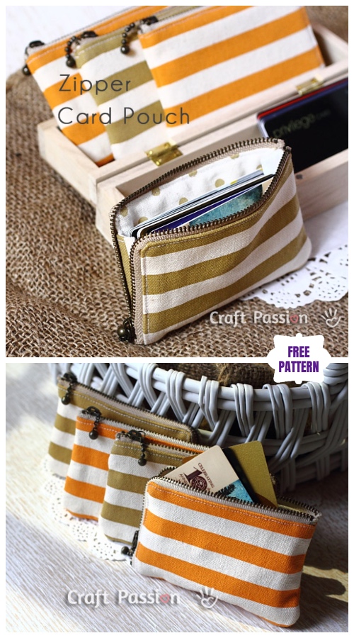 DIY Zipper Card Pouch Free Sewing Pattern & Tutorial