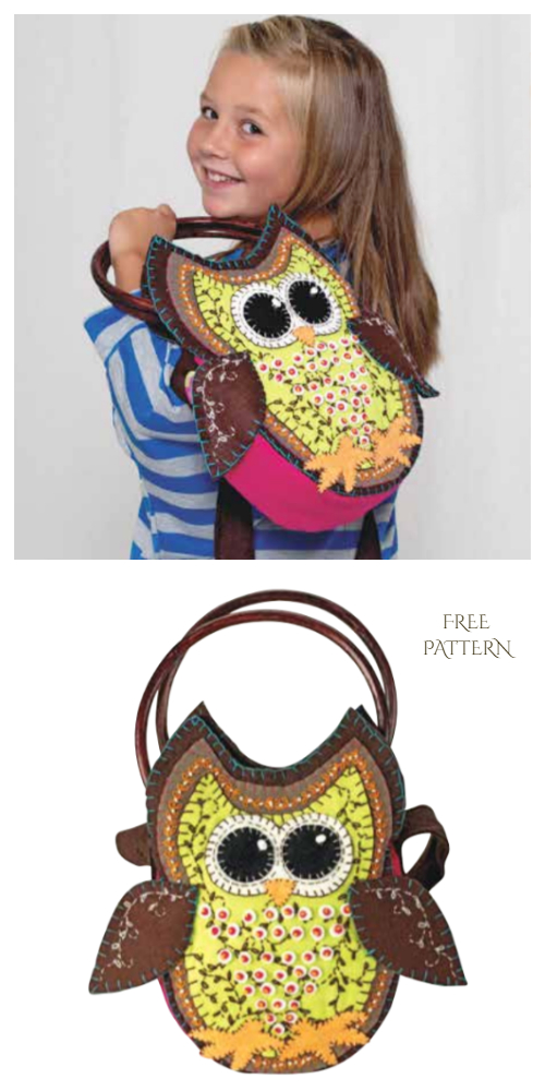 DIY Owl Handbag Free Sewing Pattern and Tutorial