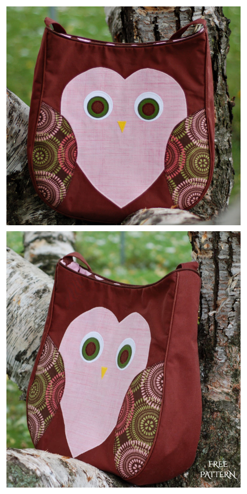 DIY Fabric Owl Bag Free Sewing Pattern and Tutorial