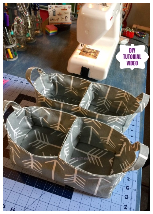 DIY Divided Organizer Caddy Free Sew Pattern - Video