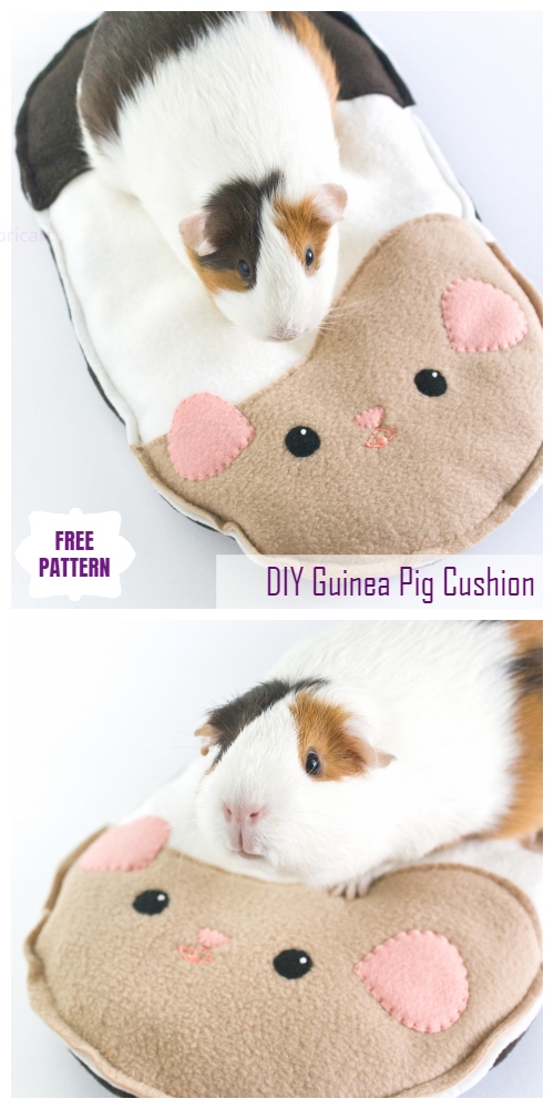 DIY Guinea Pig Cushion Free Sew Pattern & Tutorial