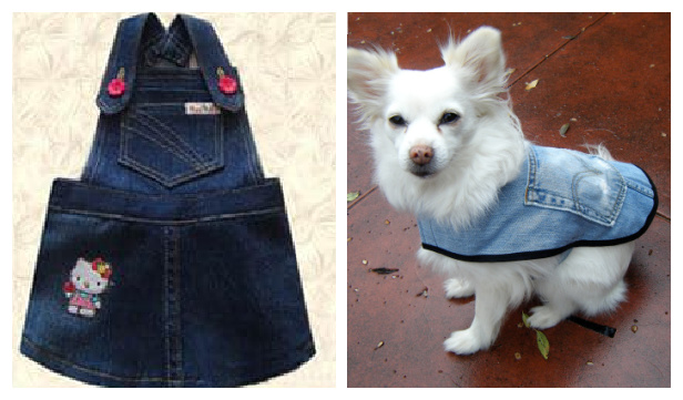 5 DIY Recycled Jean Dog Coat Free Sewing Patterns & Tutorials