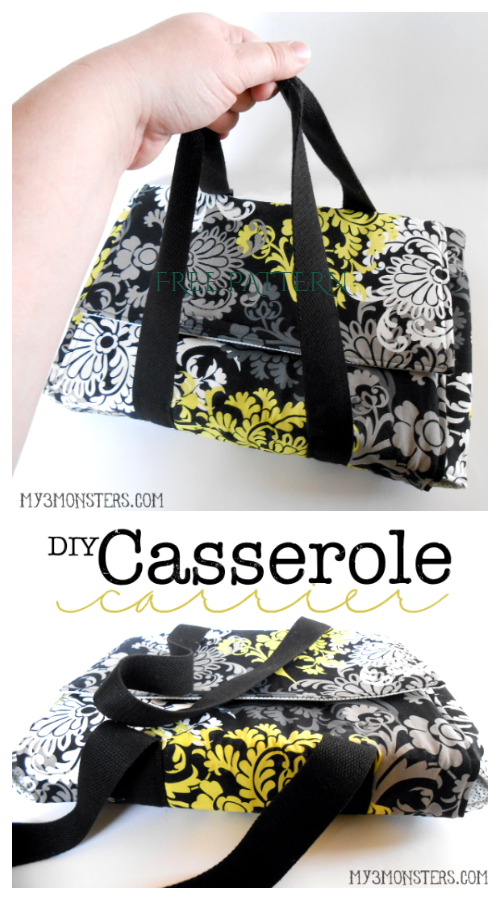 DIY Fabric Casserole Carrier Free Sewing Patterns