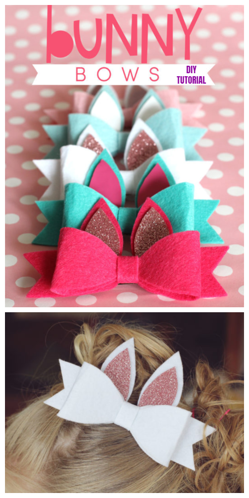 Felt Easter Bunny Bows DIY Tutorial