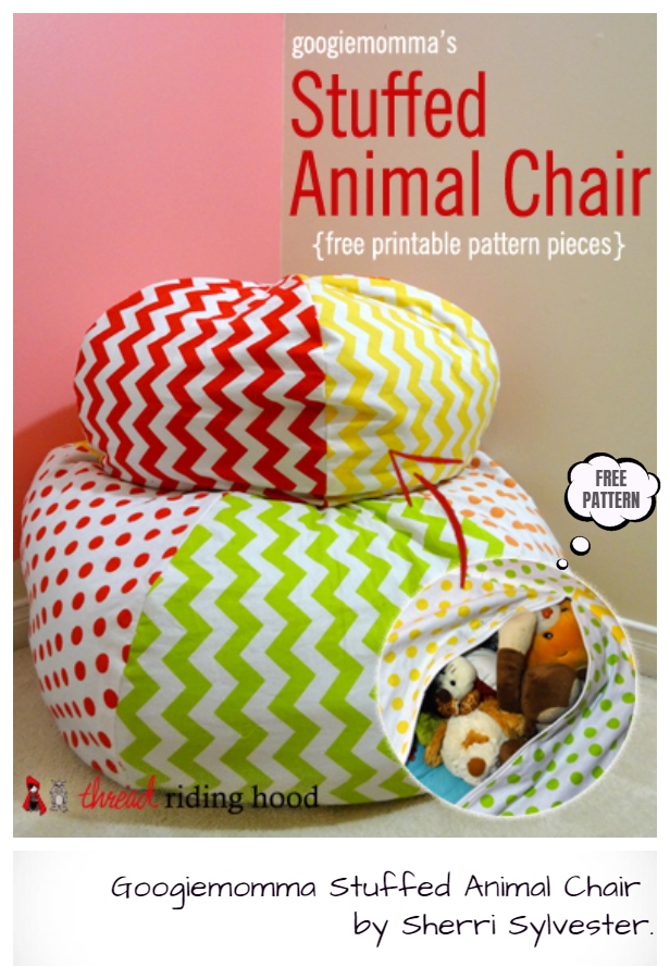 DIY Toy Storage Bean Bag Chair Free Sewing Patterns & Tutorials