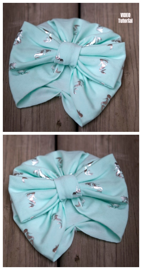 Diy Ins Baby Bow Turban Hat Free Sewing Patterns Video Fabric Art Diy