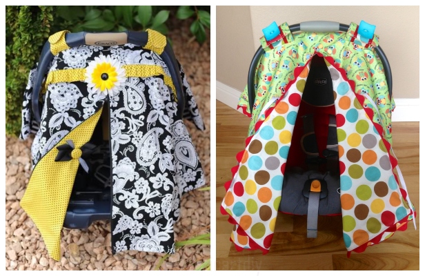 DIY Car Seat Canopy Free Sewing Pattern & Tutorial | Fabric Art DIY