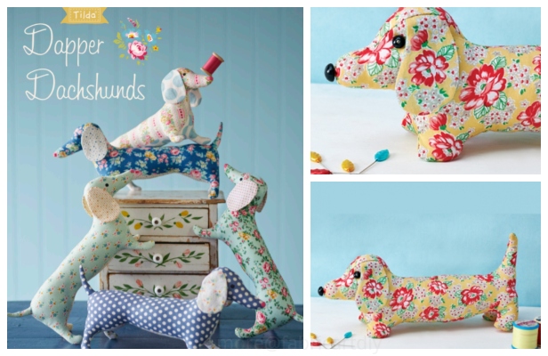 DIY Fabric Dachshund Dog Toy Free Sewing Patterns & Tutorials