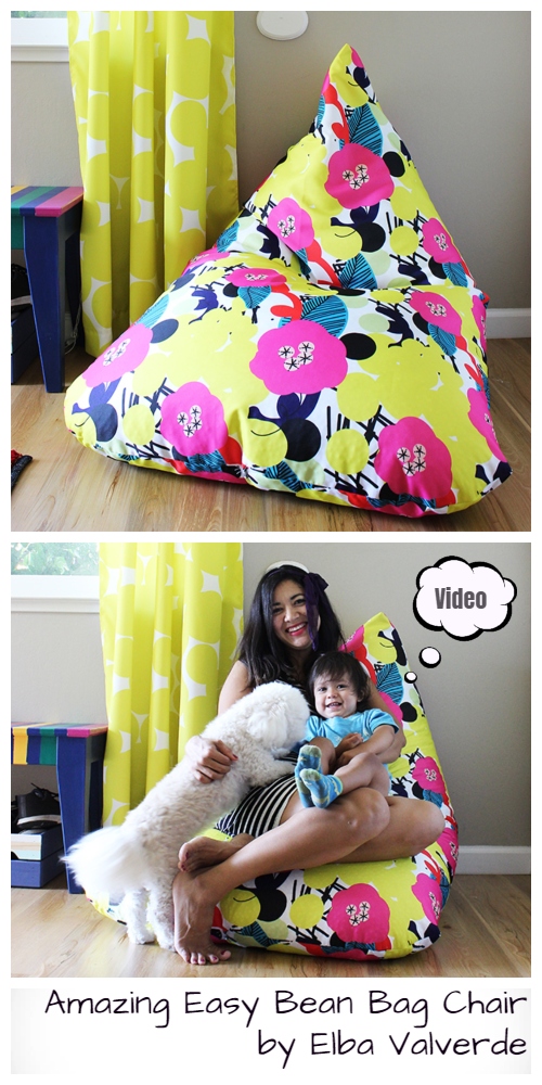 DIY Kids Bean Bag Chair Free Sewing Pattern & Video Tutorial