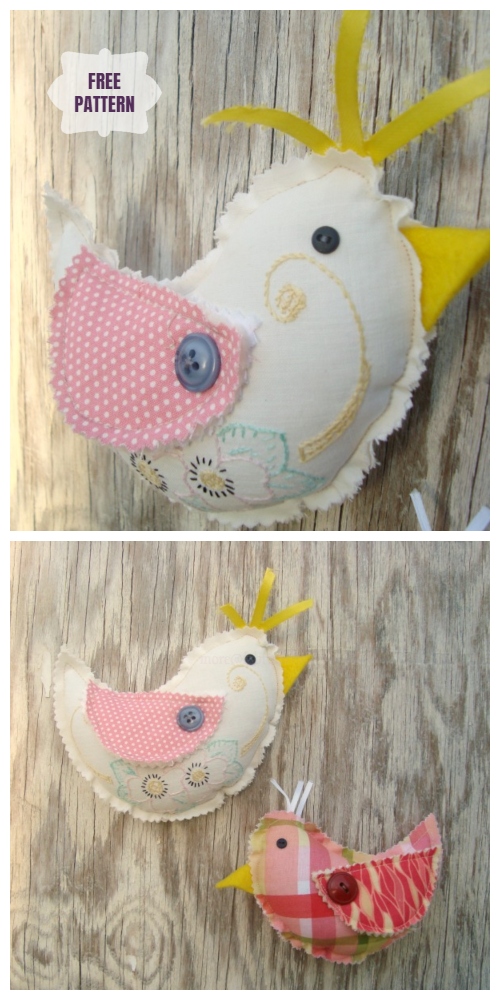 DIY Spring Easter Chick Free Sewing Pattern