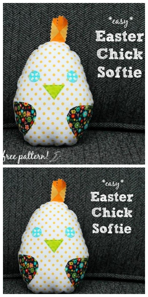 DIY Spring Easter Chick Free Sewing Pattern