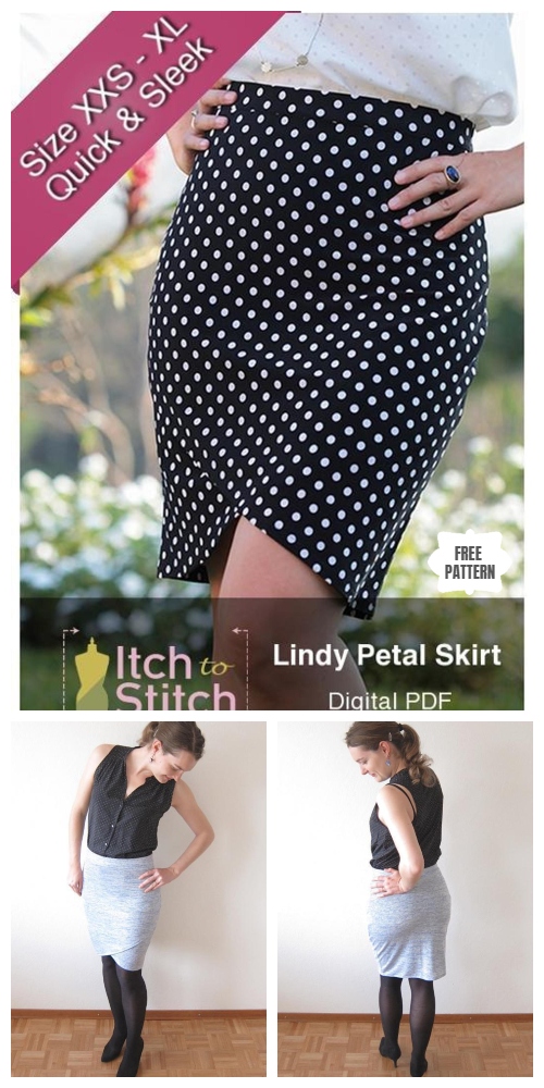 DIY Women Lindy Petal Skirt Free Sewing Pattern & Tutorial