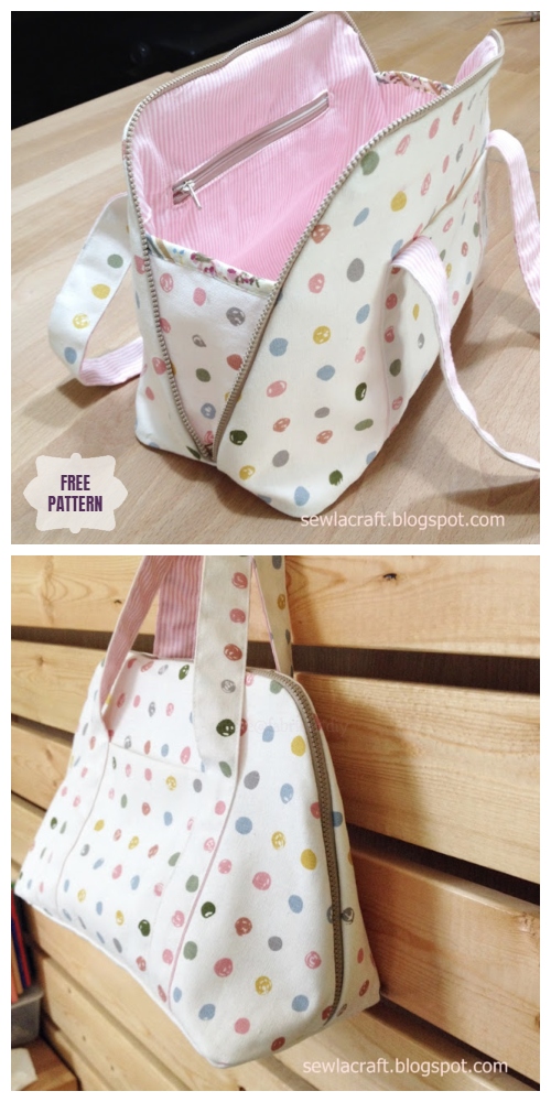 DIY Zipper Handbag Free Sewing Pattern