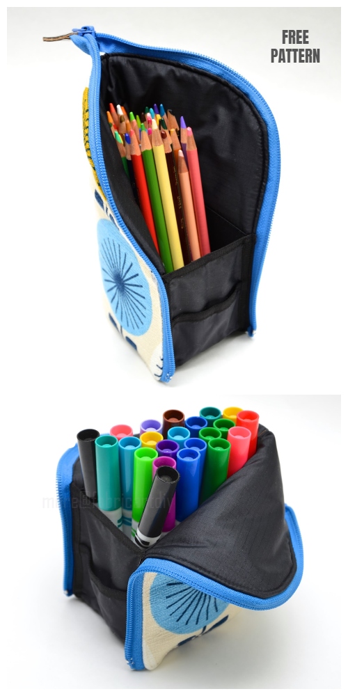 DIY Zippered Pencil/Marker Pouch Free Sewing Pattern & Tutorial