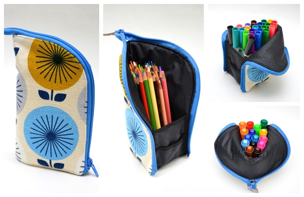 DIY Standing Pencil Pouch Template - 3PCS (With Instructions)