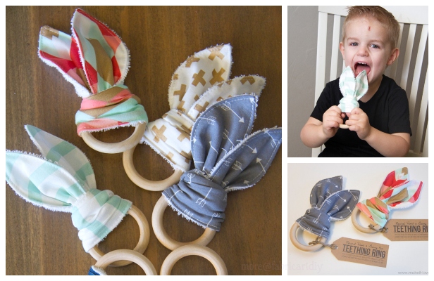 Easter Bunny Ear Teething Ring Free Sewing Pattern