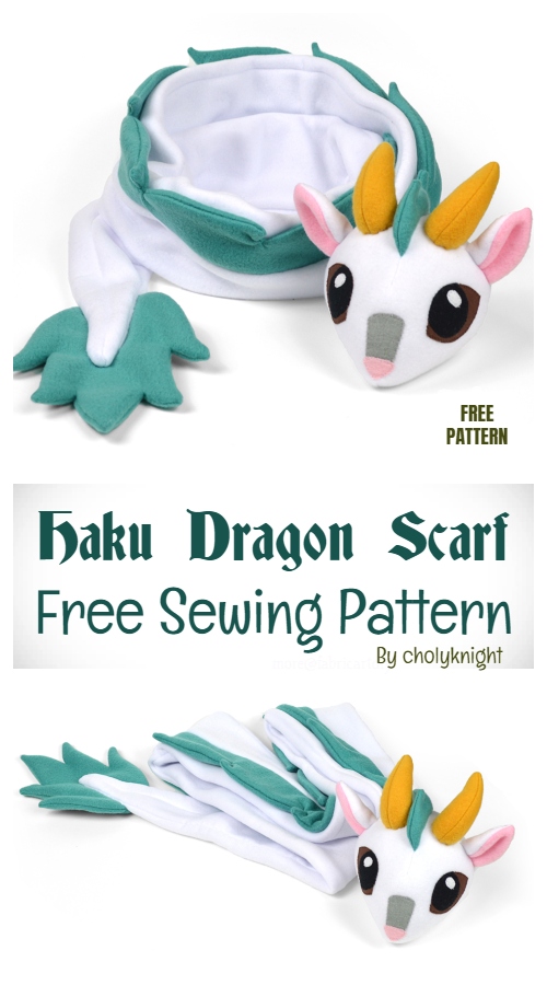 Kids Haku Dragon Scarf Free Sewing Pattern
