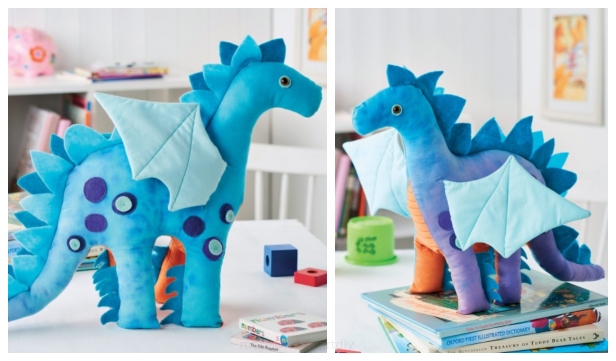 DIY Nigel the Dragon Toy Free Sewing Pattern & Tutorial