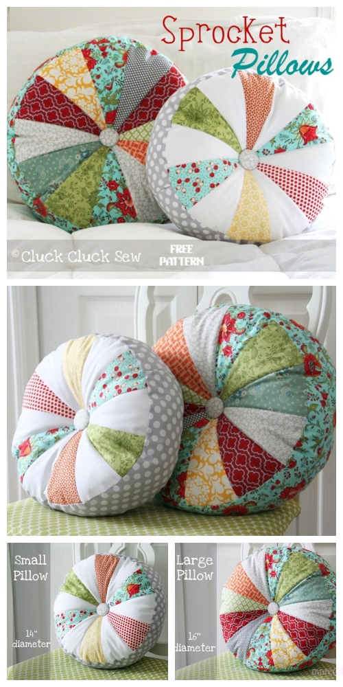 DIY Sprocket Pillows Free Sewing Pattern & Tutorial
