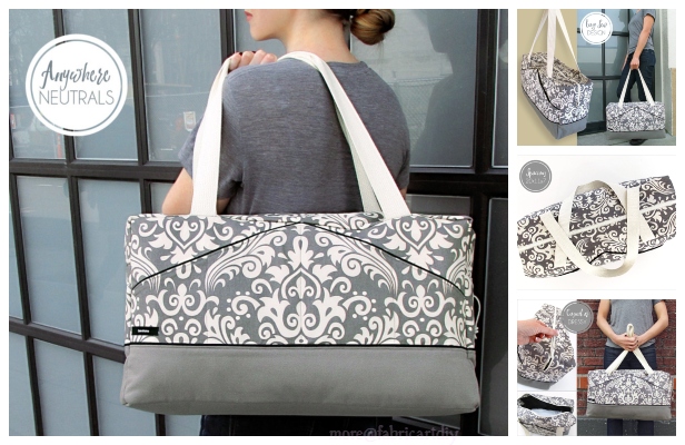 The Perfect Damask Duffle Bag Free Sewing Pattern